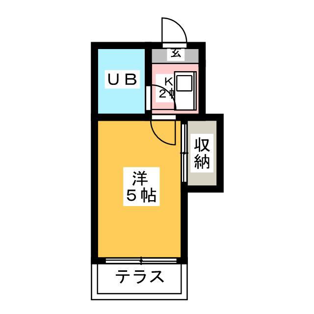 忠節第3レジデンス(1K/1階)の間取り写真