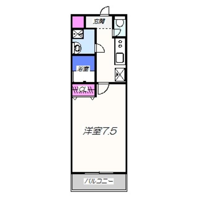 フジパレス浜寺ノースVI番館(1K/1階)の間取り写真
