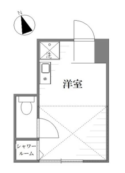 サークルハウス田園調布2番館(ワンルーム/1階)の間取り写真