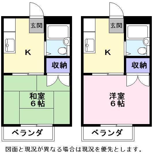 ウイステリアコーポ(1K/2階)の間取り写真