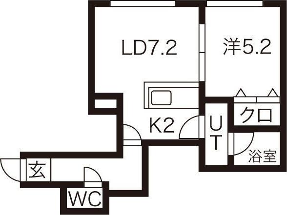 フォレスト(1LDK/3階)の間取り写真