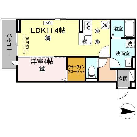 セントラルIWAMI TYPE-2(1LDK/2階)の間取り写真