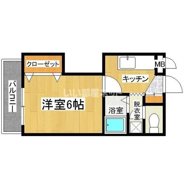 フォレストグローブ(1K/3階)の間取り写真