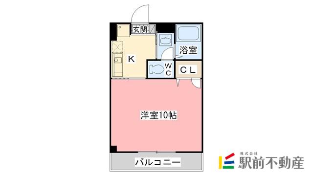 ショコラマンションII(1K/1階)の間取り写真
