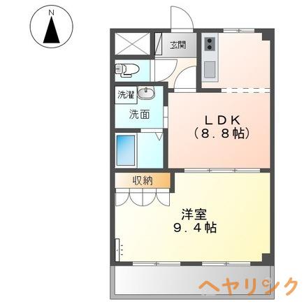 スタウト(1LDK/1階)の間取り写真