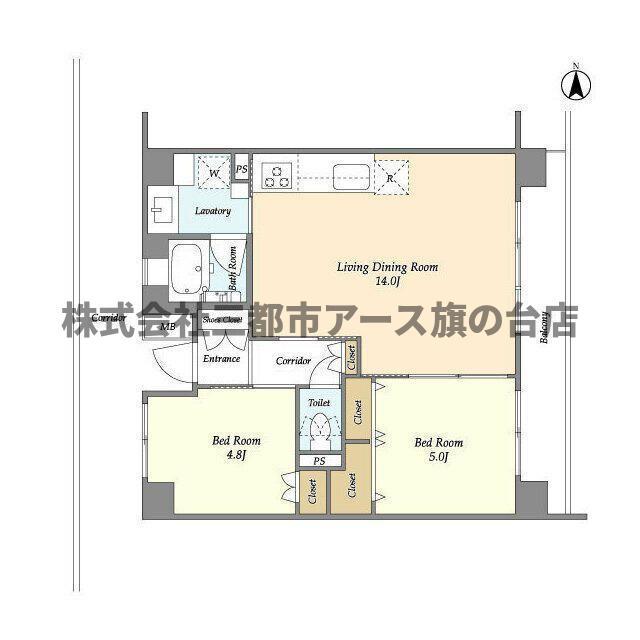 HF大森町レジデンス(2LDK/6階)の間取り写真