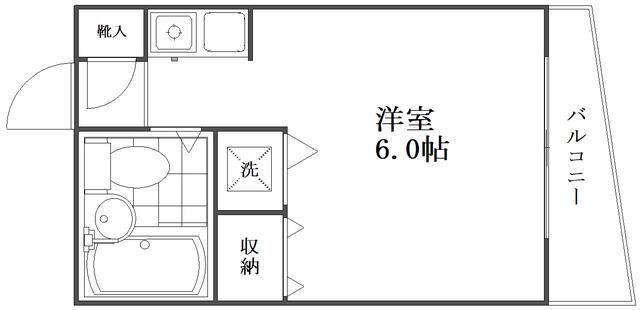 ドミネ21台町(ワンルーム/2階)の間取り写真