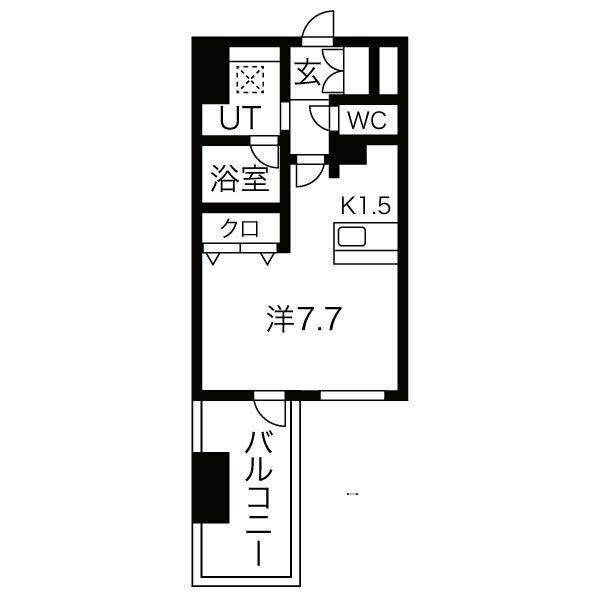 アドバンス名古屋モクシー(ワンルーム/4階)の間取り写真