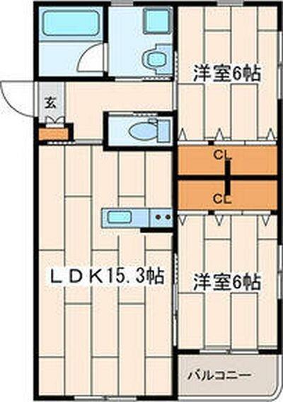 パビリオン(2LDK/3階)の間取り写真