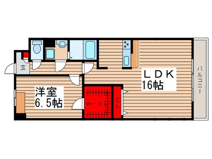 ピーノトロンコ(1LDK/2階)の間取り写真