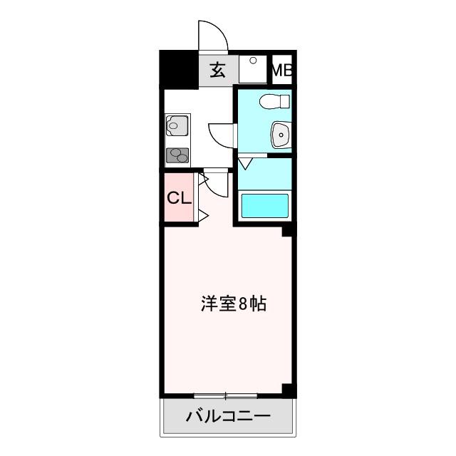 CO.LABO天王寺(1K/2階)の間取り写真