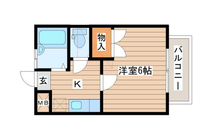 コーポ青山21(1K/2階)の間取り写真