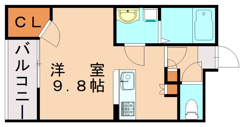 レオパレスとき(1K/3階)の間取り写真