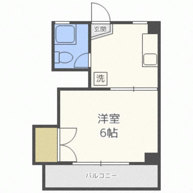 アルテハイム博多II(1K/2階)の間取り写真