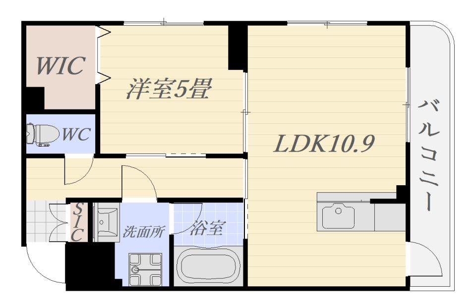 BURGUNDY APT(1LDK/2階)の間取り写真