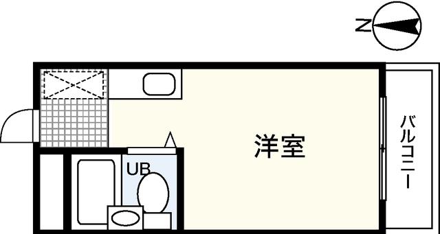 クレシア吉見園(ワンルーム/1階)の間取り写真
