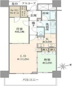 ブリリアタワー品川シーサイド(2LDK/20階)の間取り写真