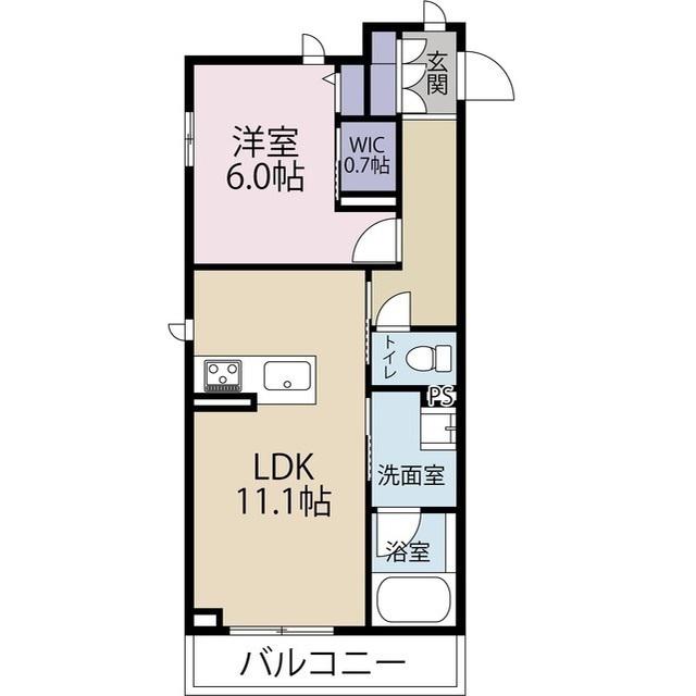 メゾンサンピア武蔵浦和(1LDK/2階)の間取り写真