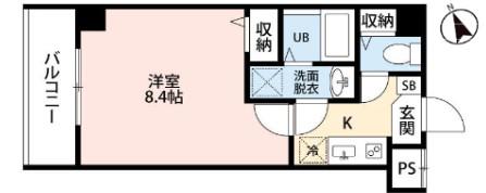 K RESIDENCE柏(1K/3階)の間取り写真