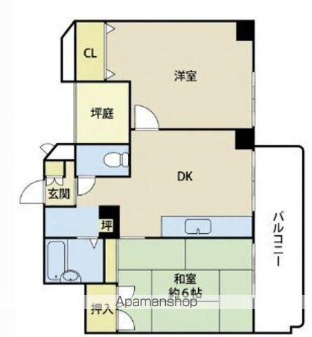 ルブラン警固(2DK/2階)の間取り写真