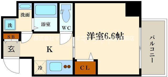 M・COURT靭公園(1K/5階)の間取り写真