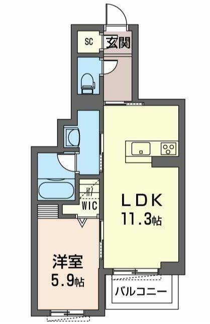 アルボル デ シルエロ II(1LDK/2階)の間取り写真