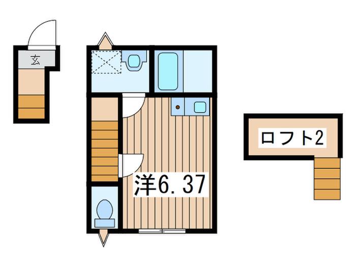 カインドネス町田旭町(ワンルーム/2階)の間取り写真