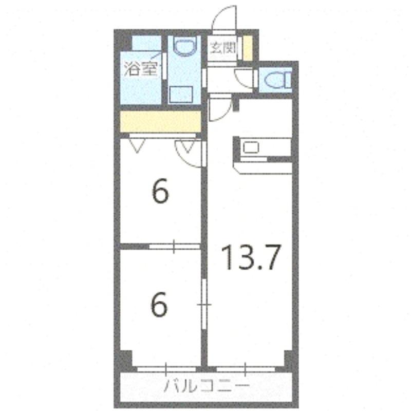 FARROCK AVENUE N41(2LDK/3階)の間取り写真