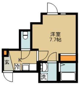 GRADUS秋津町(1K/2階)の間取り写真