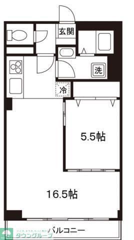 日生小金井マンション(1LDK/2階)の間取り写真
