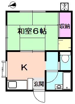 グリーン星川ハイツ(1K/1階)の間取り写真
