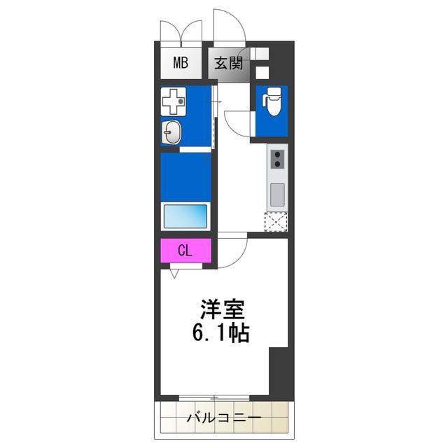 アーバンパーク住之江公園I(1K/1階)の間取り写真