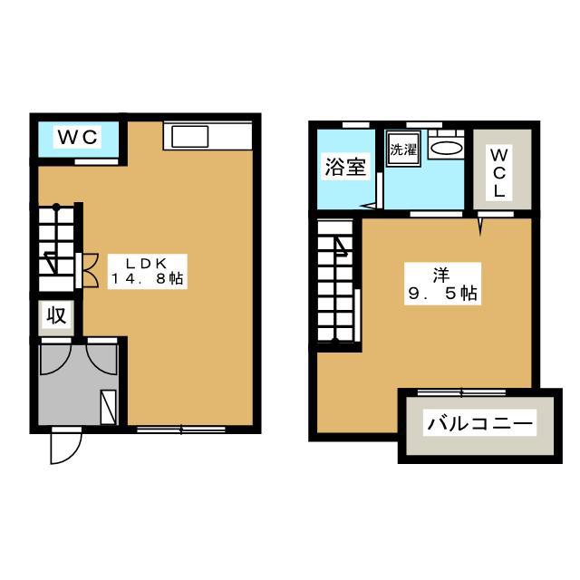 小江戸川越ヴァンフローラ(1LDK/1階)の間取り写真