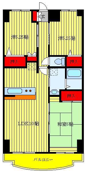 エトワールテラ(3LDK/3階)の間取り写真