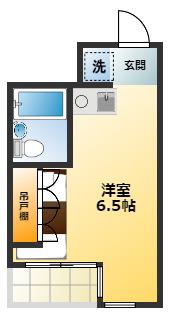 ビラキャスケード(ワンルーム/4階)の間取り写真
