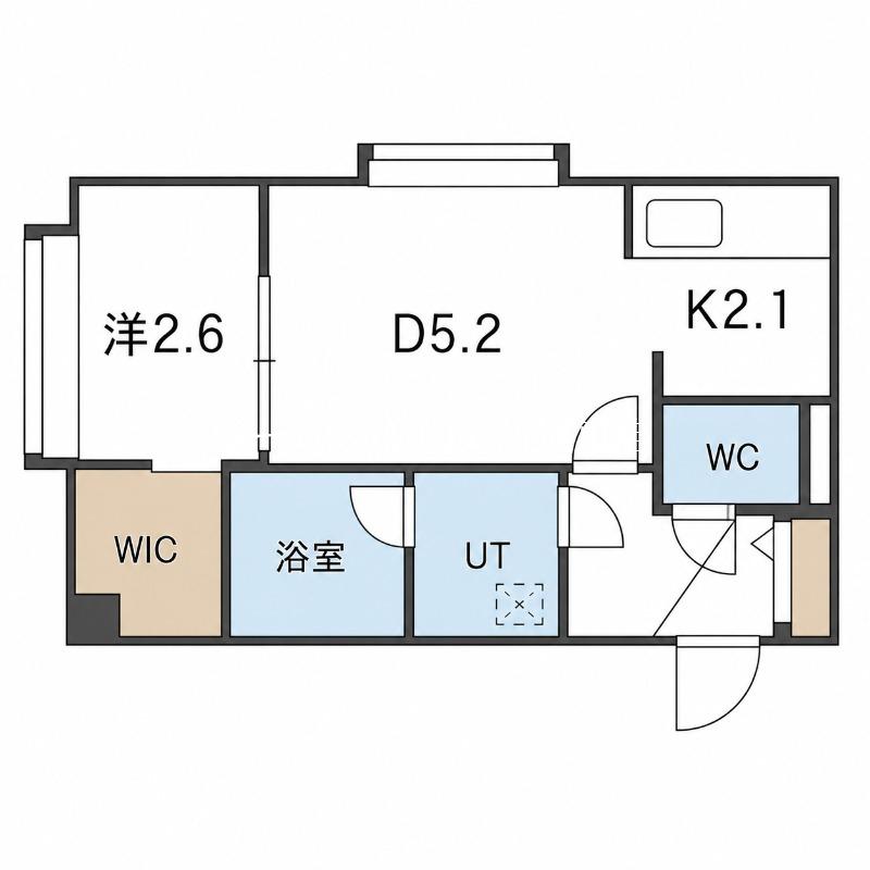 ピュア東彩館VIII(1DK/3階)の間取り写真