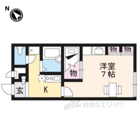 レオパレス桜宮(1K/1階)の間取り写真