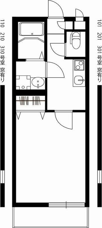 リブリアドニス(1K/1階)の間取り写真