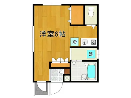 ラメゾンニシタイシドウ(1K/2階)の間取り写真