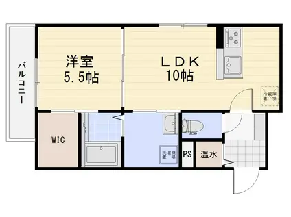 トゥールモンド リベール(1LDK/3階)の間取り写真