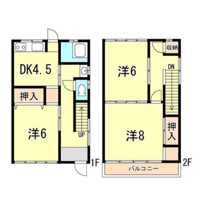 シャルム源平(3DK/1階)の間取り写真