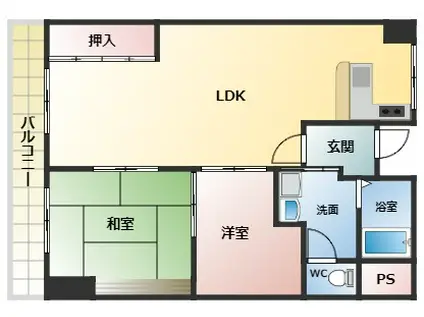 美幸マンション(2LDK/2階)の間取り写真