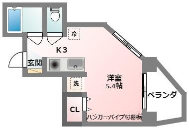 コート・ダジュール(1K/4階)の間取り写真