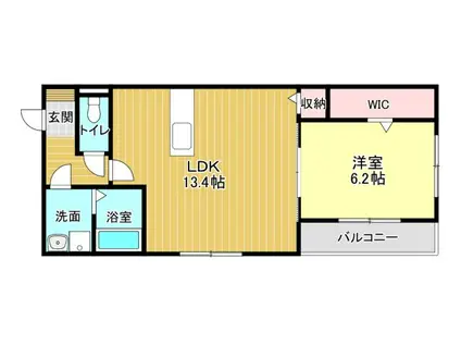 田畑ハイツそれいゆV(1LDK/3階)の間取り写真