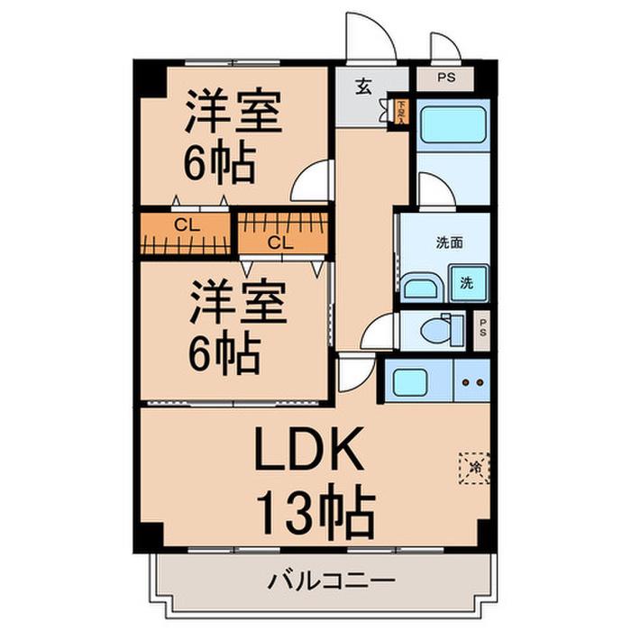 GREEN ANNEX Ⅱ(2LDK/2階)の間取り写真