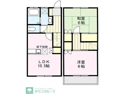 グリーンハイツ(2LDK/1階)の間取り写真