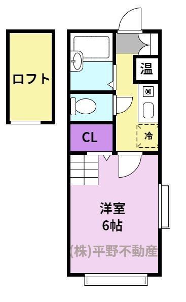 パンシオンビラD(1K/2階)の間取り写真