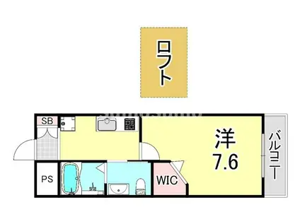 ワコーレヴィアノ須磨関守(1K/1階)の間取り写真