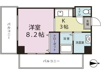 COCOメゾン(1K/2階)の間取り写真