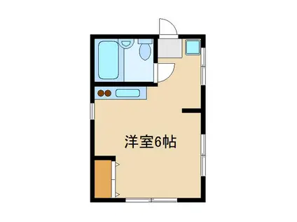 ワールドハウス(ワンルーム/1階)の間取り写真